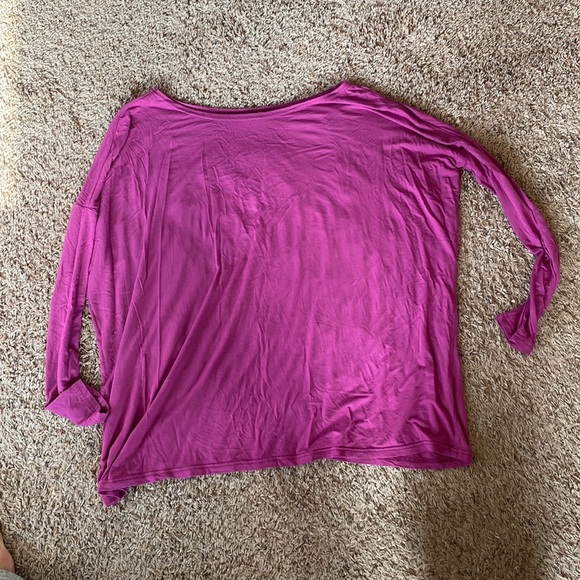 Long sleeve purple stretchy top - Picture 1 of 2